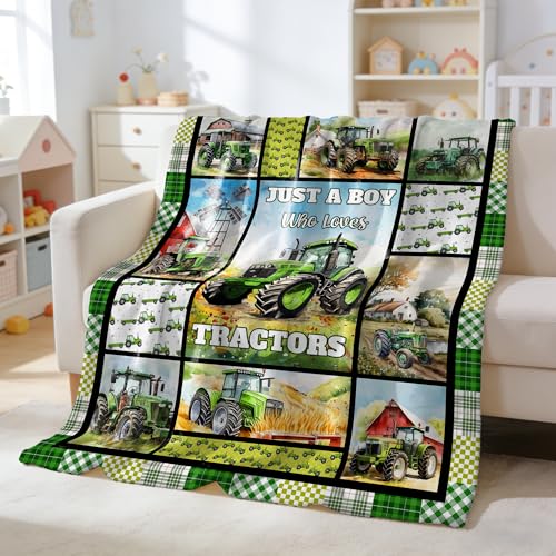 Just a Boy Who Loves Tractors Blanket for Teens - 50x60 inch Gift