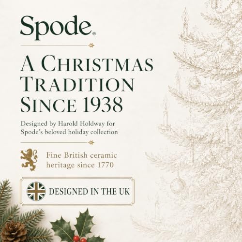 Spode Christmas Tree Gravy Boat with Stand, 9 oz – Set of 2, Stoneware