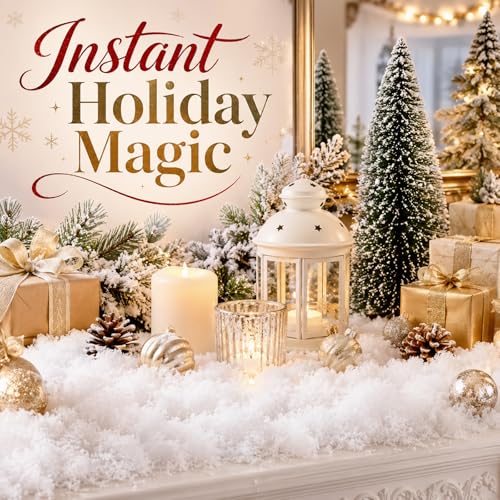 Instant Snow Powder (12oz) - Makes 5 Gallons Fluffy Artificial Fake Snow