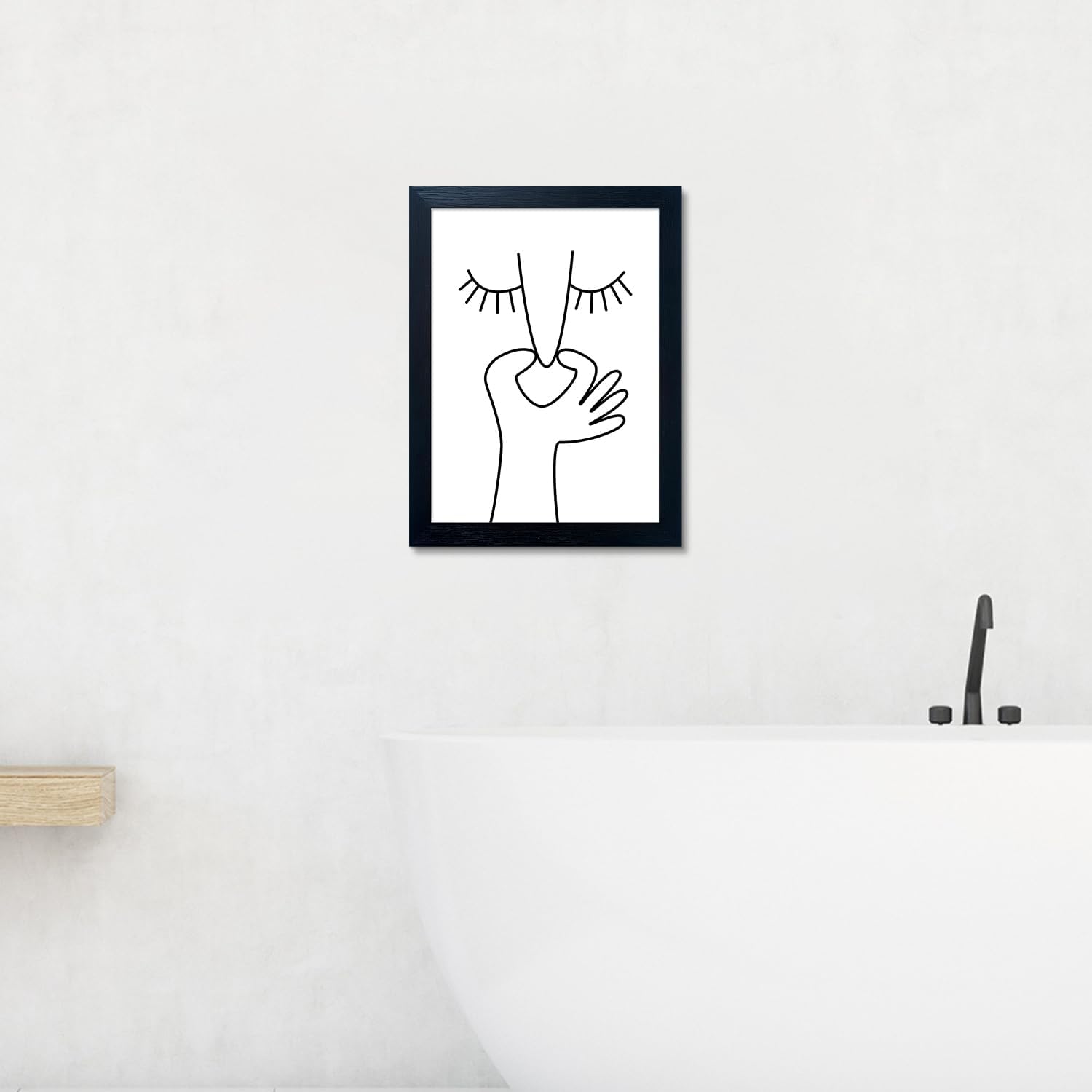 Regine Switzerland Black and White Bathroom Wall Art - Humorous Canvas Print Decor | Funny Toilet Artwork