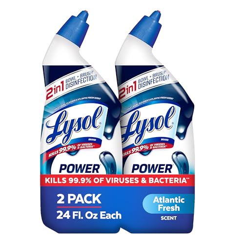 Lysol Toilet Bowl Cleaner Clinging Gel Atlantic Fresh 24 oz - Pack of 2