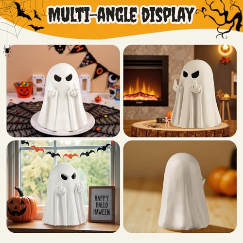 Cute Ghost Figurine - 3.4 Inch Resin Spooky Halloween Tabletop Statue