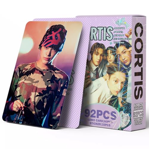 60-Piece Photo Card Set with 32 Stickers, Collectible Lomo Cards Gift