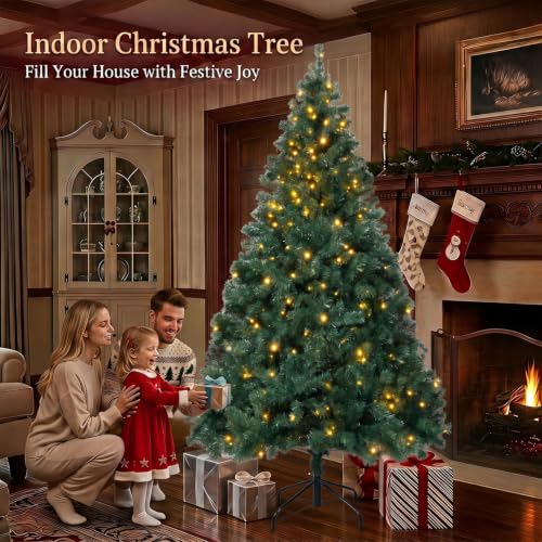 DNKMOR 5FT Christmas Tree with Warm Light - Artificial Xmas Tree for Holiday Decor