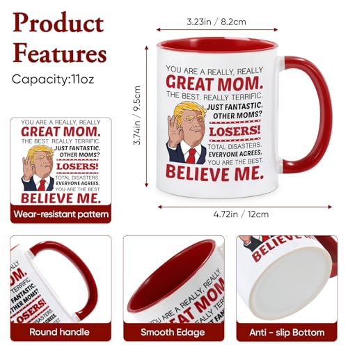 Benjika Mother's Day Gift Mug - You Are A Really Really Great Mom - Humorous Ceramic Coffee Mug for Mom - Mom, Grandma, Wife - 11oz
