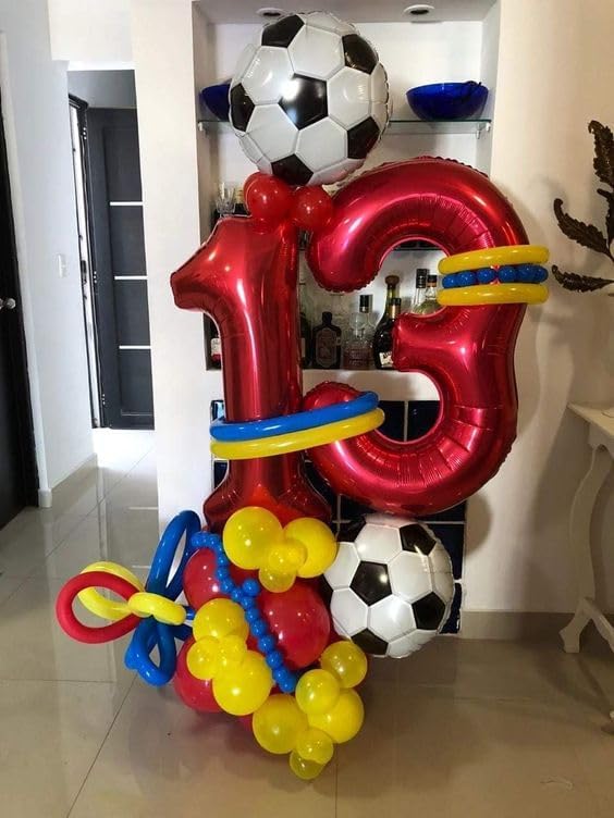 Red Number 1 Balloon - 40 Inch Shiny Red First Birthday Decoration for Boys & Girls