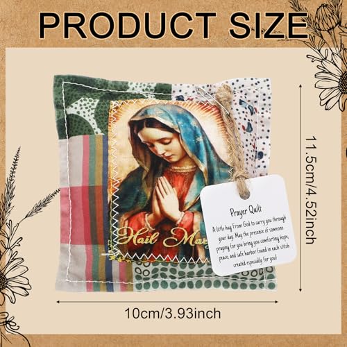 Mini Prayer Quilt with Wooden Cross - Catholic Sympathy Gift