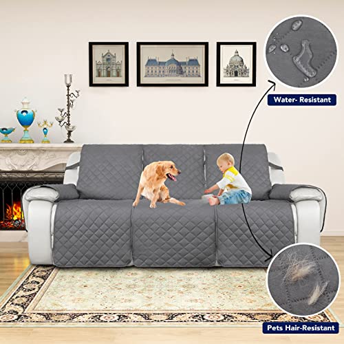 Reversible 3-Seat Recliner Couch Cover - Gray/Light Gray