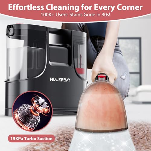 Portable Spot and Stain Cleaner for Upholstery, Carpet, and Car Interiors