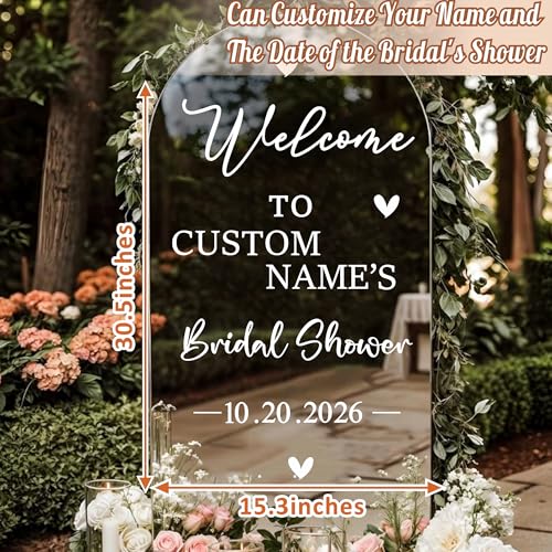Custom Bridal Shower Welcome Sign Mirror Decal - DIY Vinyl Letters