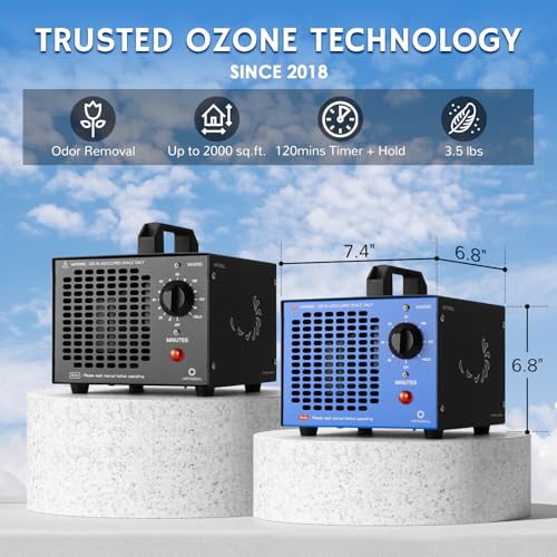 High Capacity Ozone Generator 2000 Sq Ft Air Purifier and Odor Eliminator