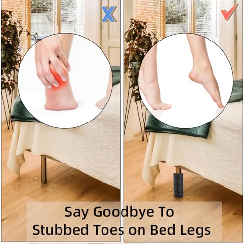 8-Pack Bed Frame Toe Protectors - 6-Inch Foam Furniture Leg Guards