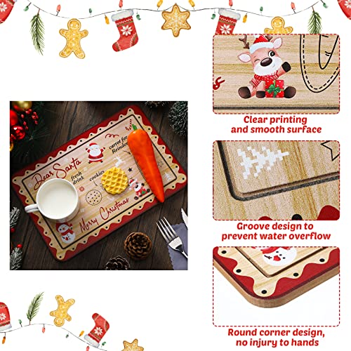 Christmas Santa Cookie Plate - Holiday Snacks & Reindeer Treats Tray