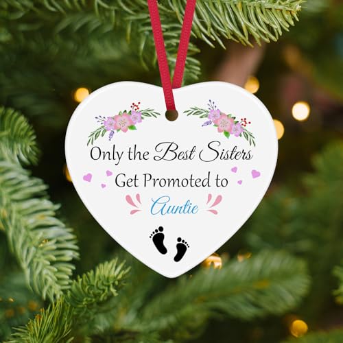 Pregnancy Announcement Christmas Ornament for Aunt - New Auntie Gift