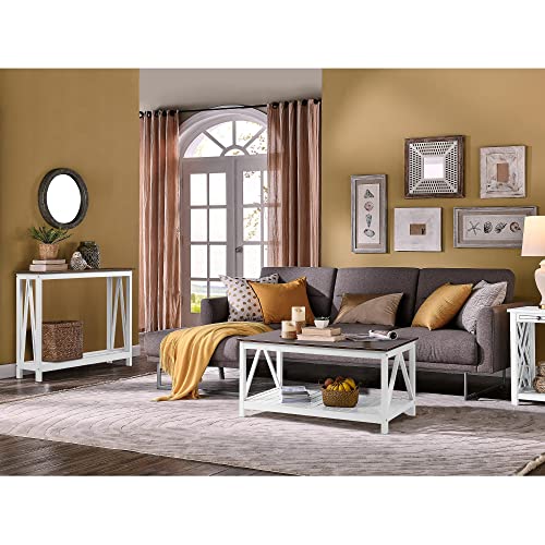 Rustic Farmhouse Console Table, 40-Inch Narrow Entryway Sofa Table