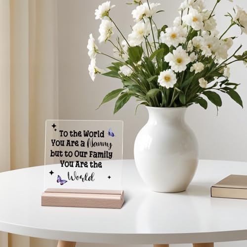 Mother's Day Desk Sign for Grandma Nanny Gift Acrylic Plaque - Grandmother Appreciation