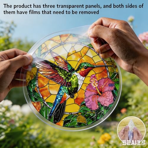 Hummingbird Acrylic Suncatcher Puzzle - 83-Piece DIY Window Hanging Kit