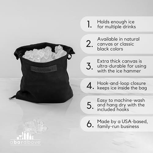 A Bar Above XL Black Reusable Lewis Ice Bag for Crushed Ice - Bar Tool