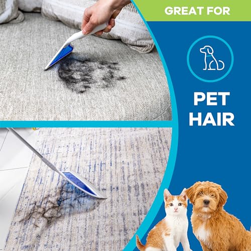 3-Piece Multi-Surface Broom Squeegee & Dustpan Set for Wet/Dry Cleaning