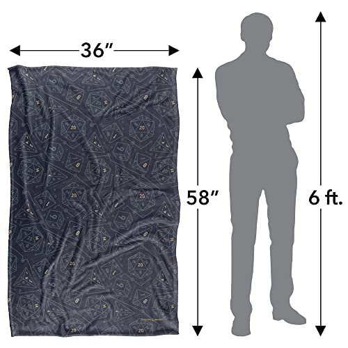 LOGOVISION Dungeons & Dragons Dice Pattern Silky Touch Throw Blanket 36x58"