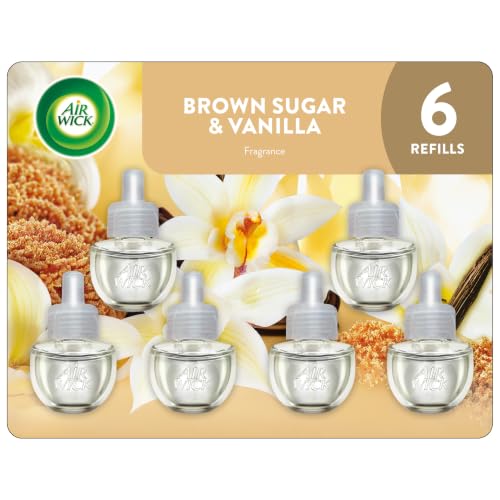 Plug-In Scented Oil Refills - Brown Sugar & Vanilla Air Freshener (6 Count)