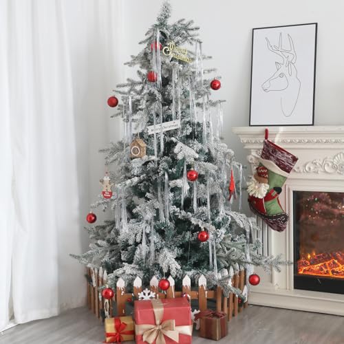 Silver Metallic Christmas Tinsel Icicles - 10,000 Strands Foil Fringe