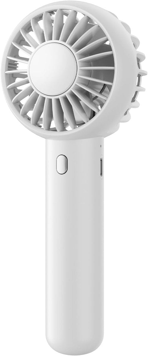 Gaiatop Mini Portable Fan - Lightweight USB Rechargeable Handheld & Desktop Fan | 3-Speed Cute Design in White