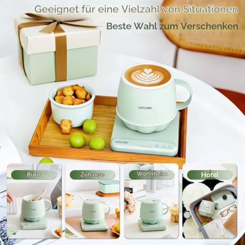 MIKMOK 400ML Electric Mug Warmer with Multi-Function Heating & Boiling