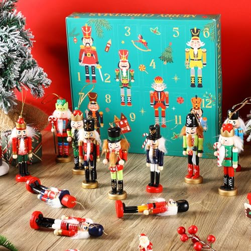 Simgoing Christmas Nutcracker Advent Calendar 2026 - Red & Black Traditional Style