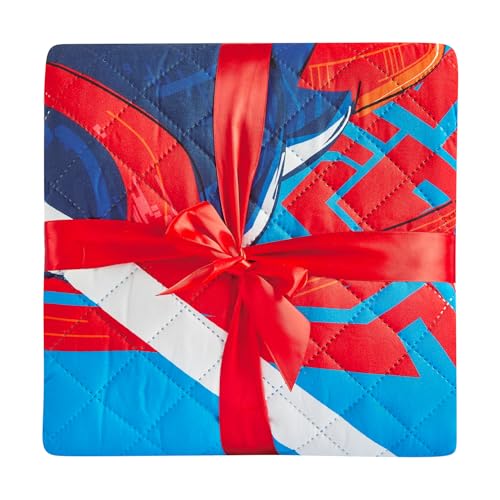 Miles Morales Kids Bedspread Set - Spider-Man Twin Bedding with Stickers