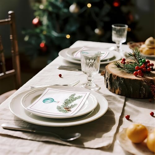 Wrapaholic 50 Pack Christmas Light Cocktail Napkins 5x5in 3-Ply