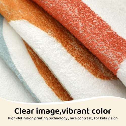 Boho Rainbow Calming Corner Rug 3.3 x 4 ft Soft Emotional Regulation Mat