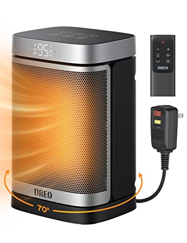 Portable Ceramic Space Heater for Bathroom and Indoor with Safety Plug