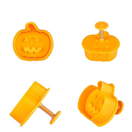 Minelife 12 Pieces Halloween 3D Cookie Cutters Set Plunger Cookie Stamps, Fondant Cookie Stampers Christmas Cookie Cutters for DIY Cake Baking Decoration Supplies Favors
