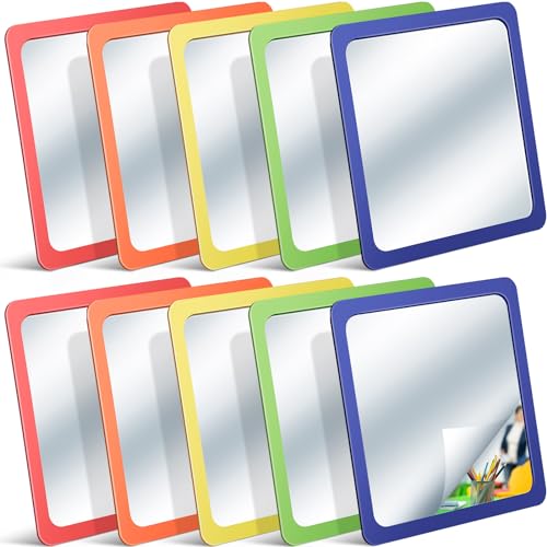10 Pcs Shatterproof Acrylic Craft Mirrors 6x6 Inch for Kids and DIY Projects