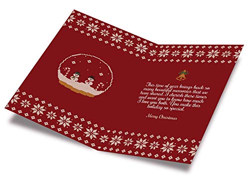 Christmas Card for Daughter and Son-in-Law - Made in USA Eco-Friendly Thick Card Stock