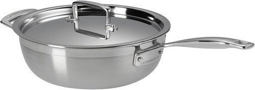 Le Creuset Stainless Steel Chef's Pan - Classic 3-Ply Design, 3.5 Quart Capacity