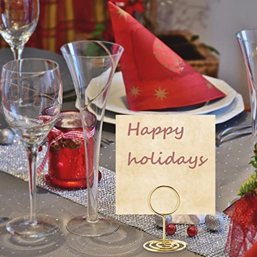 26PCS Gold Table Number Holders - 2-Inch Metal Place Card Stands