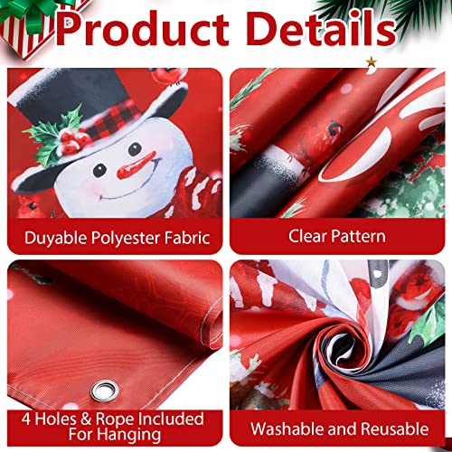 Irenare Christmas Snowman Backdrop Banner for Xmas Party Photo Booth