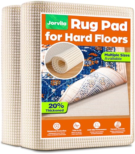 Non-Slip Rug Pad Gripper 8x10 Ft - Thick Cushioned Mat for Hardwood Floors