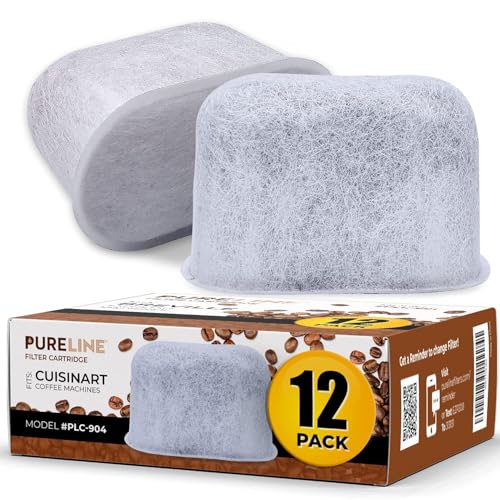 Charcoal Coffee Maker Water Filters - NSF Certified Coconut Carbon, 12 Pack
