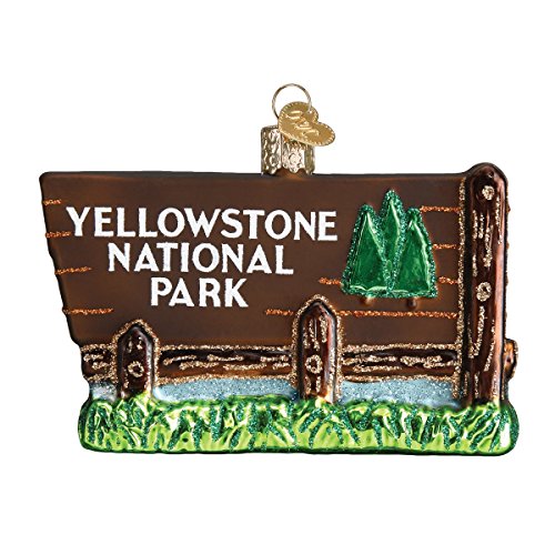Yellowstone National Park Glass Blown Christmas Ornament