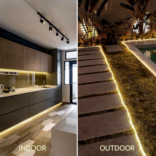 10ft LED Rope Lights, Connectable Waterproof Tube Lighting for Indoor & Outdoor