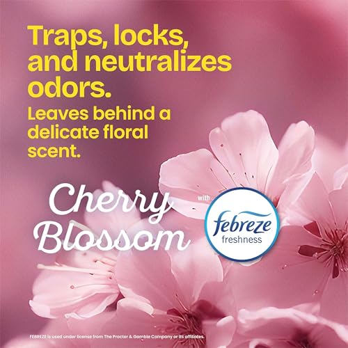 Glad Small Trash Bags 4 Gallon - Cherry Blossom Scented Garbage Bags with Drawstring, 34 Count