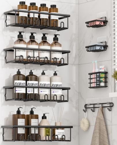 8-Pack Adhesive Shower Caddy Organizer Rustproof Stainless Steel
