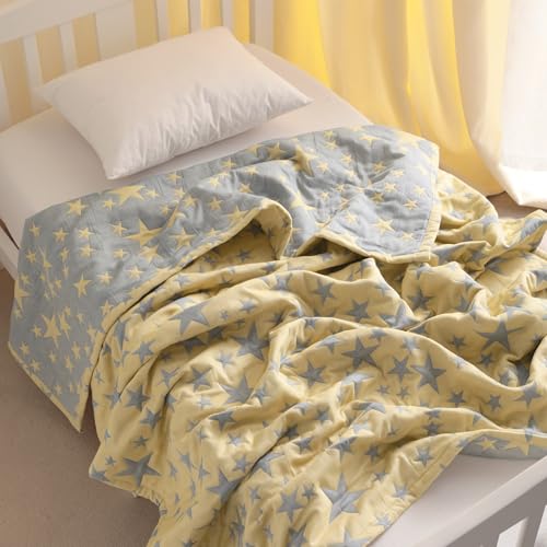 NTBAY 3-Layer Muslin Toddler Blanket - Breathable Cotton Baby Blanket (30x40)
