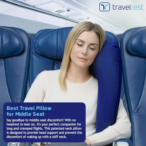 Ultimate Inflatable Travel Pillow for Neck & Body Support - Blue