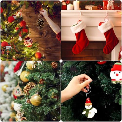 100 Pcs Gold Metal Christmas Ornament Hooks - S-Hangers for Tree Decor
