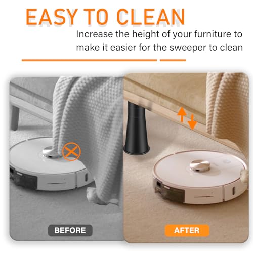 12 Inch Heavy Duty Bed Risers - Adjustable Furniture Lifts, Set of 4