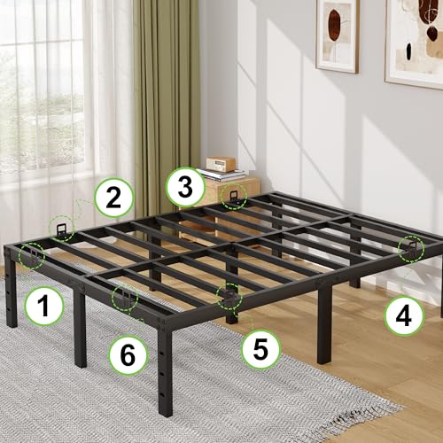 Non-Slip Mattress Stoppers for Bed Frame - Adjustable Retainer Bars (6-Pack)